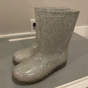Girls glitter rain boots